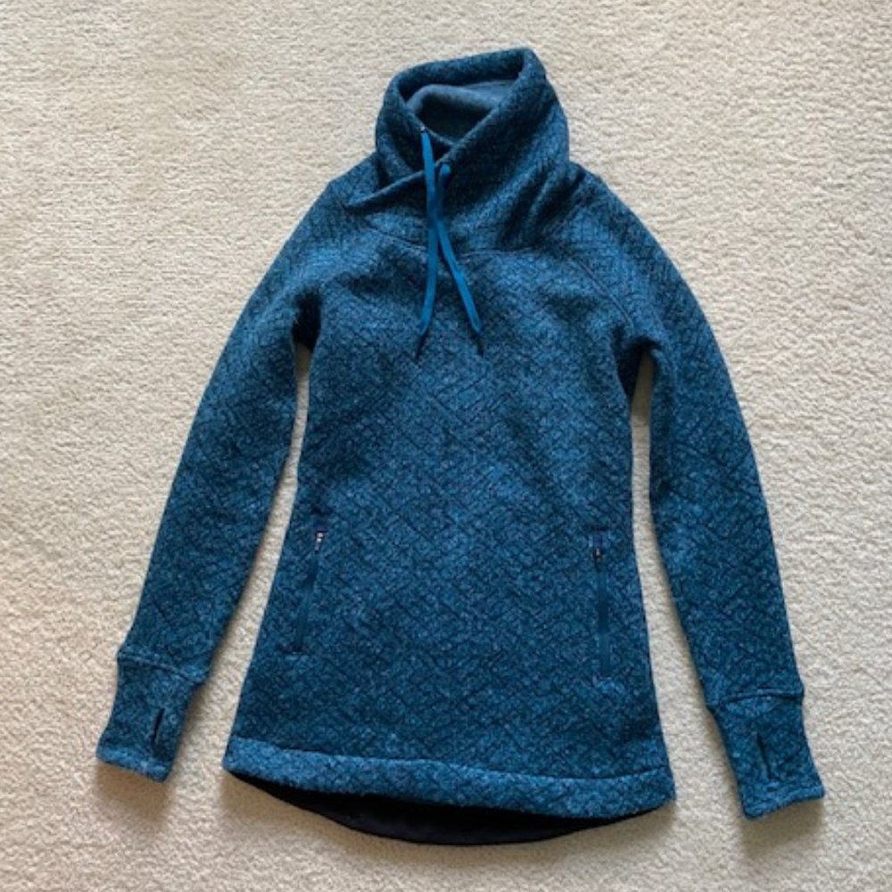 Title Nine Teal Funnel Neck Pullover Tunic Fleece